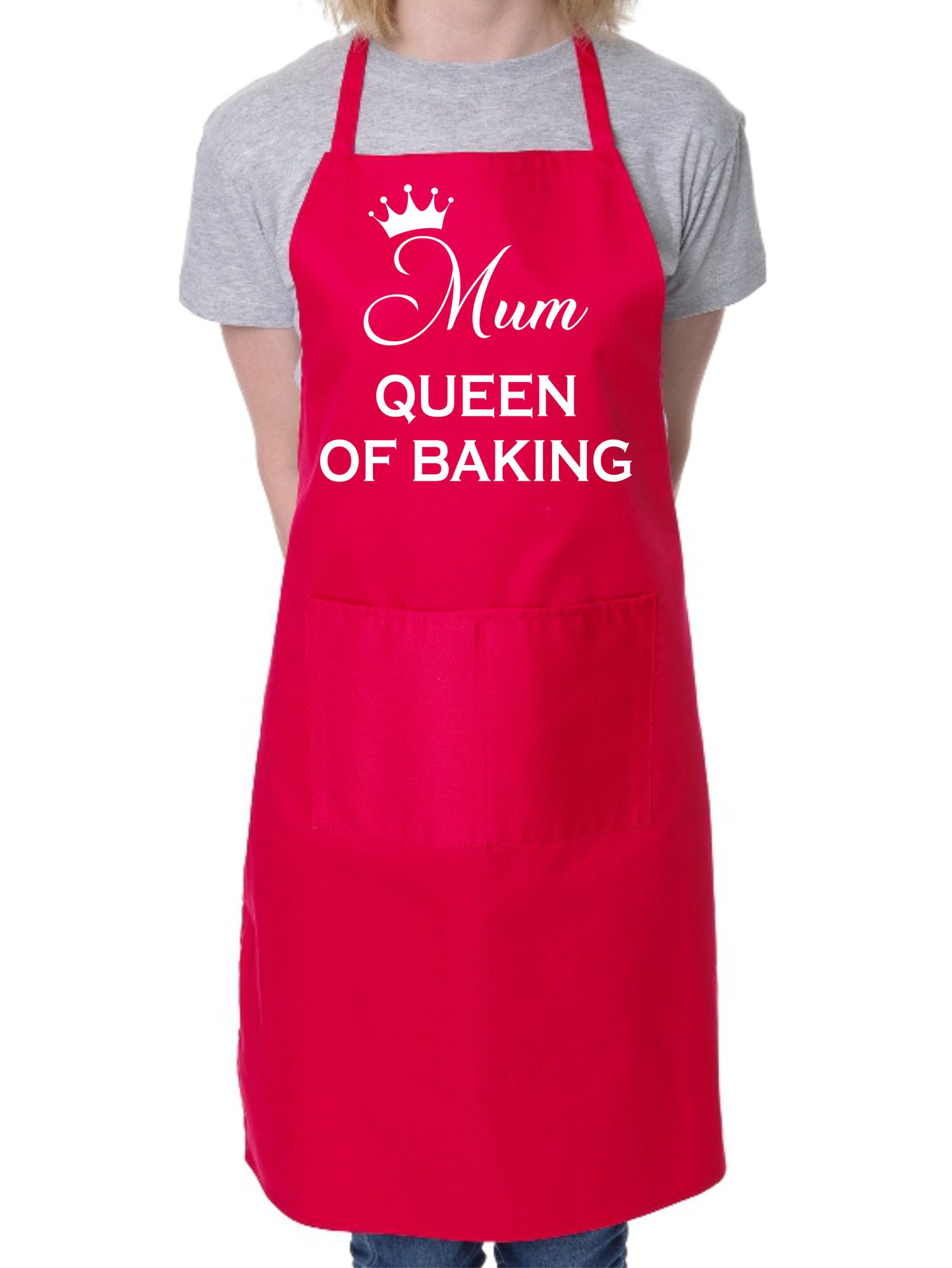 By Adult Mum Queen of Baking Novelty Cooking Bakers Ladies Apron Mothers Day