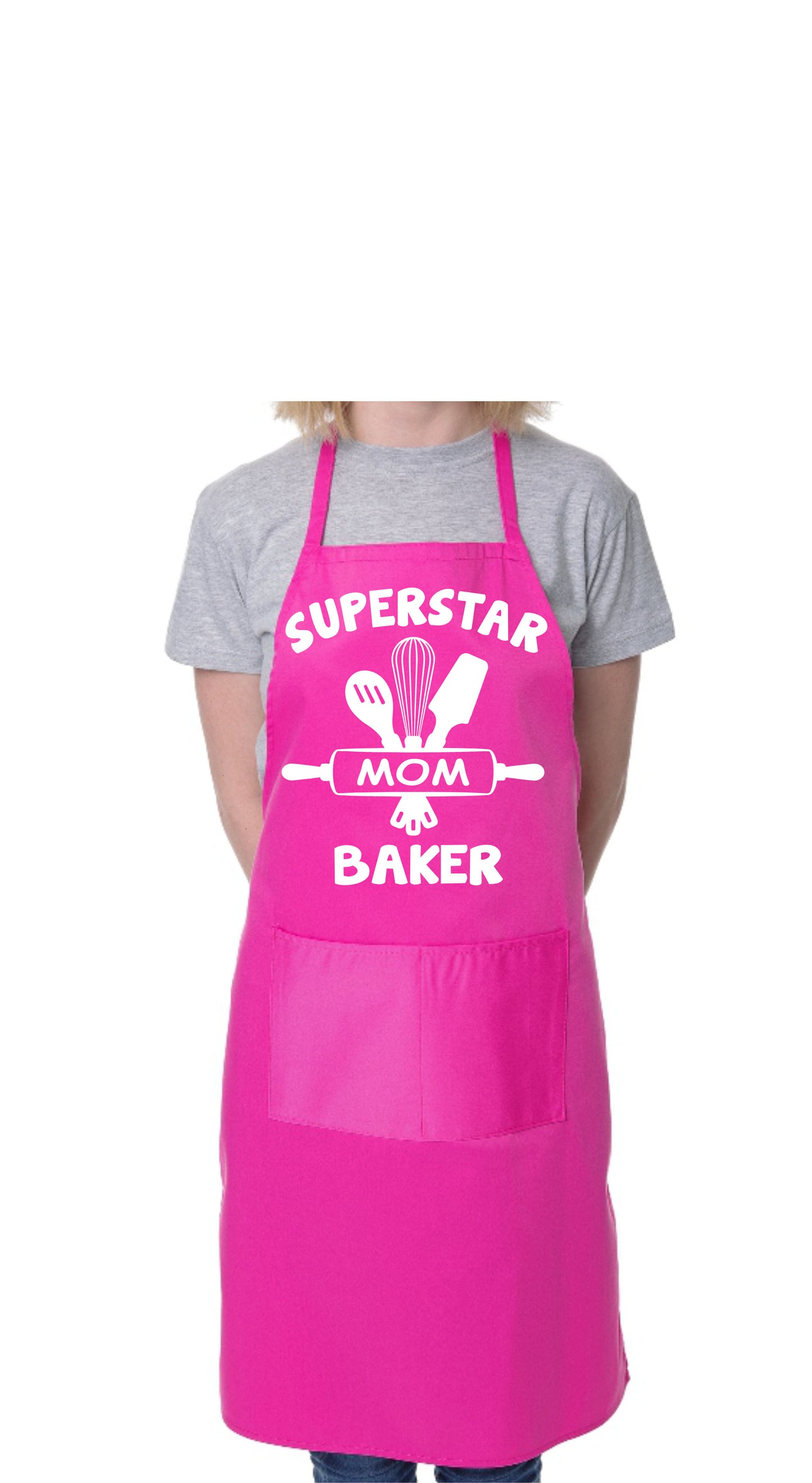 Superstar Baker Mom with 2 Pockets Novelty Baking Ladies Cooking