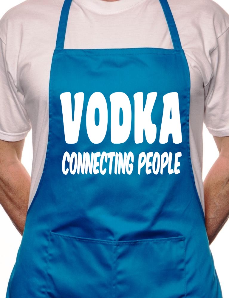 Adult Vodka Connecting Drinks BBQ Cooking Funny Novelty Apron
