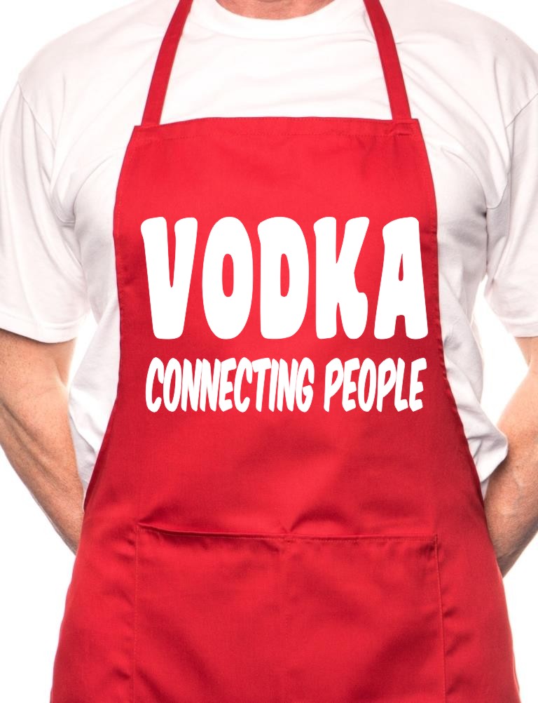 Adult Vodka Connecting Drinks BBQ Cooking Funny Novelty Apron