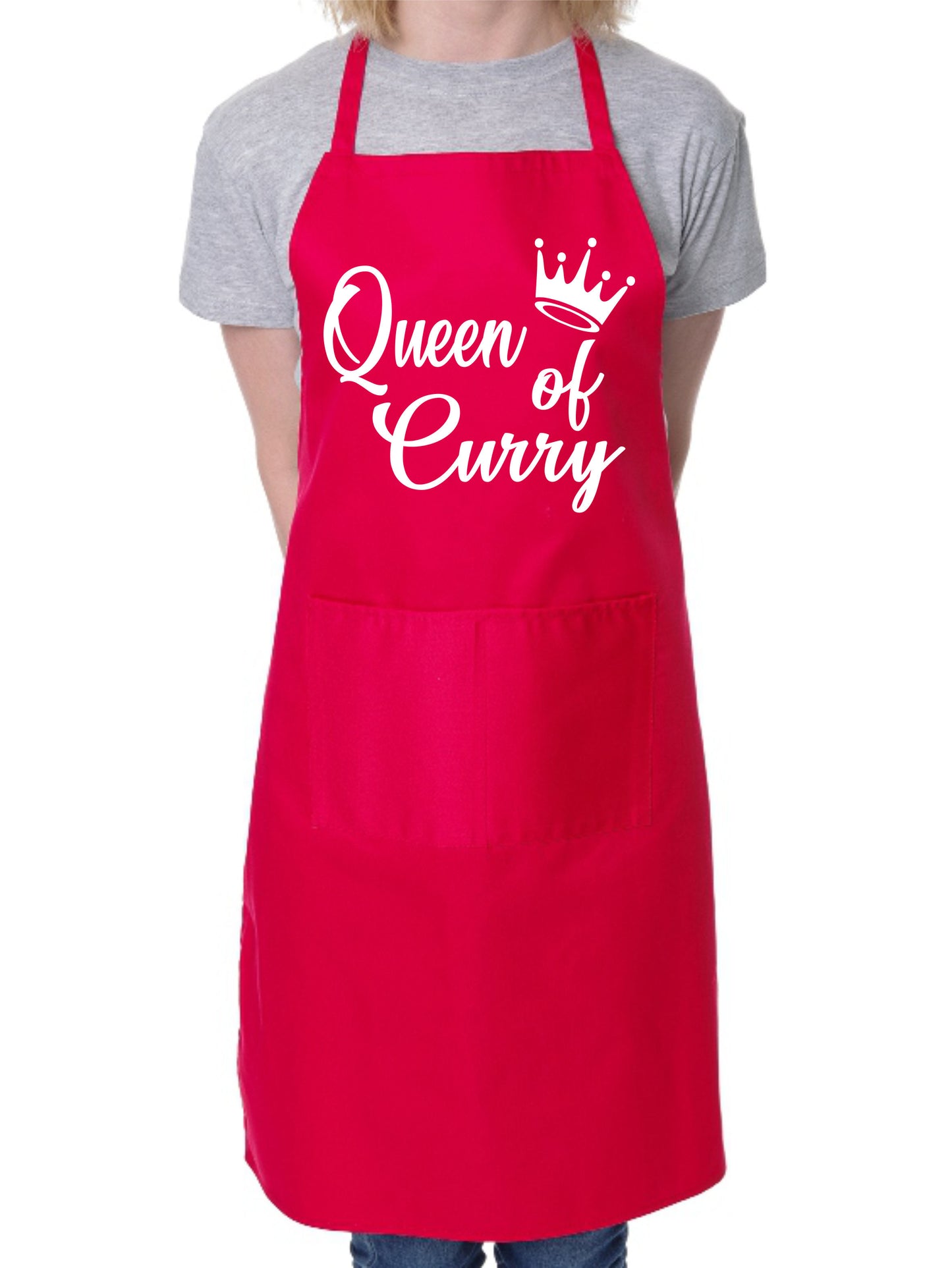 Queen Of Curry Ladies Funny Slogan BBQ Apron