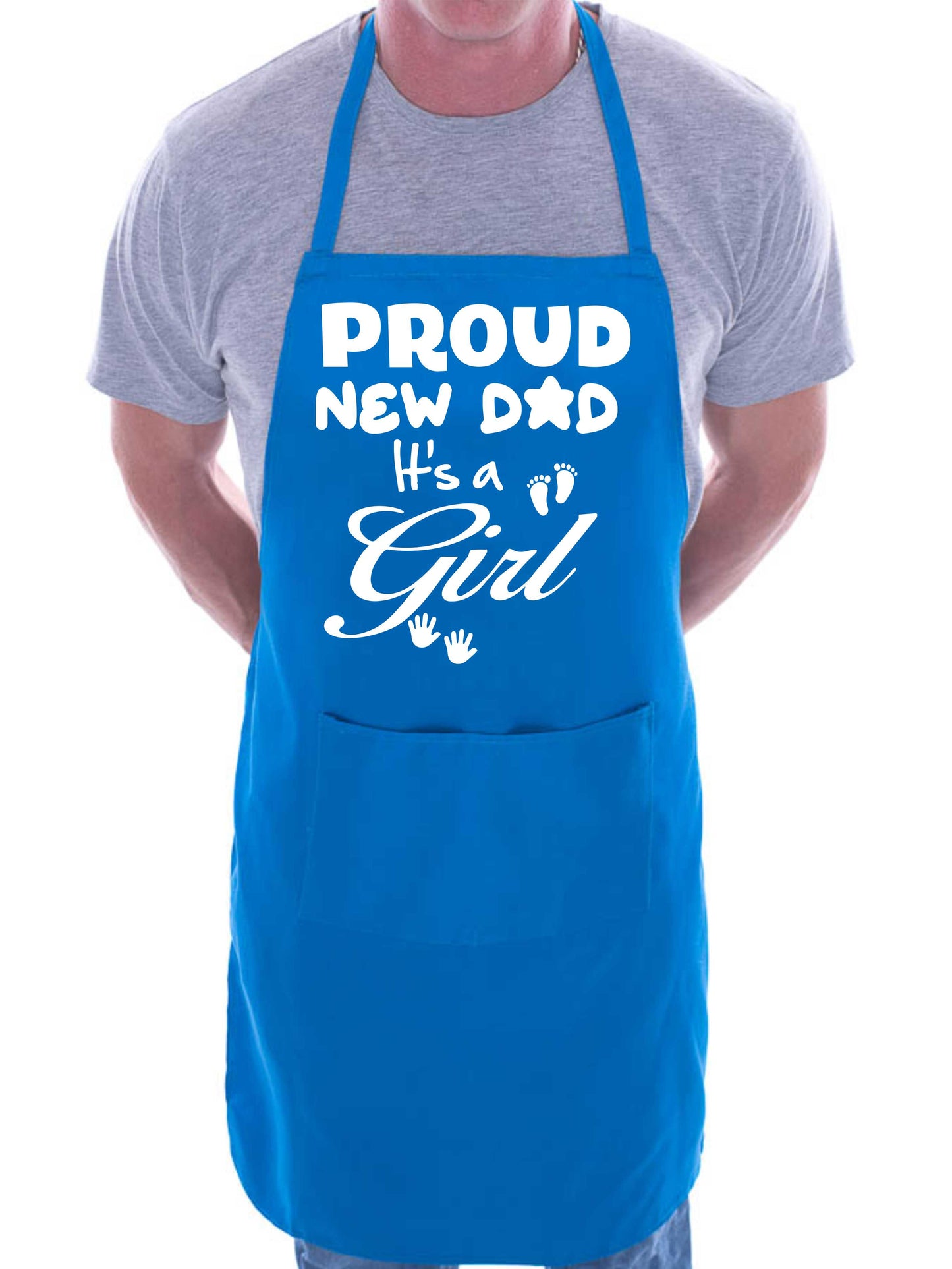 Proud New Dad It’s a Girl New Baby Apron Novelty Baking BBQ Cooking