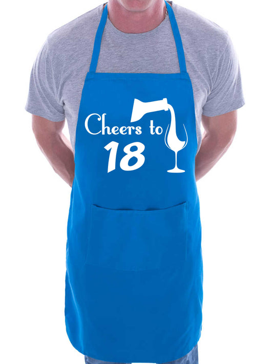 18th Birthday Apron Cheers to 18 Apron Baking BBQ Gift
