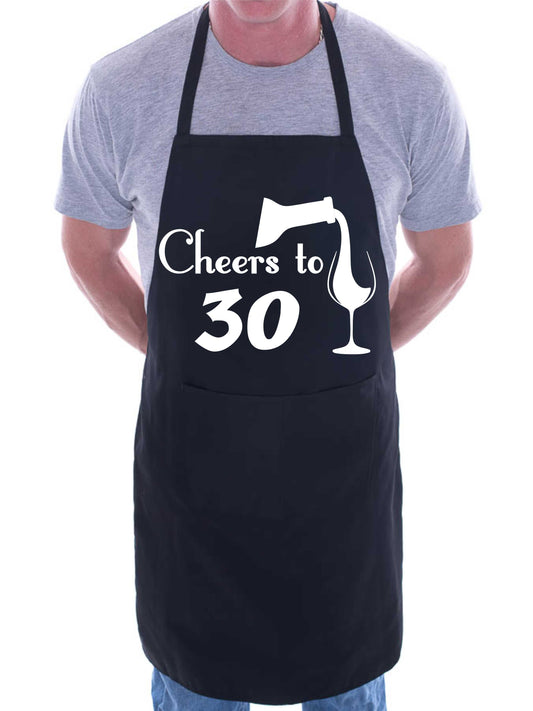 30th Birthday Apron Cheers to 30 Apron Baking BBQ Gift