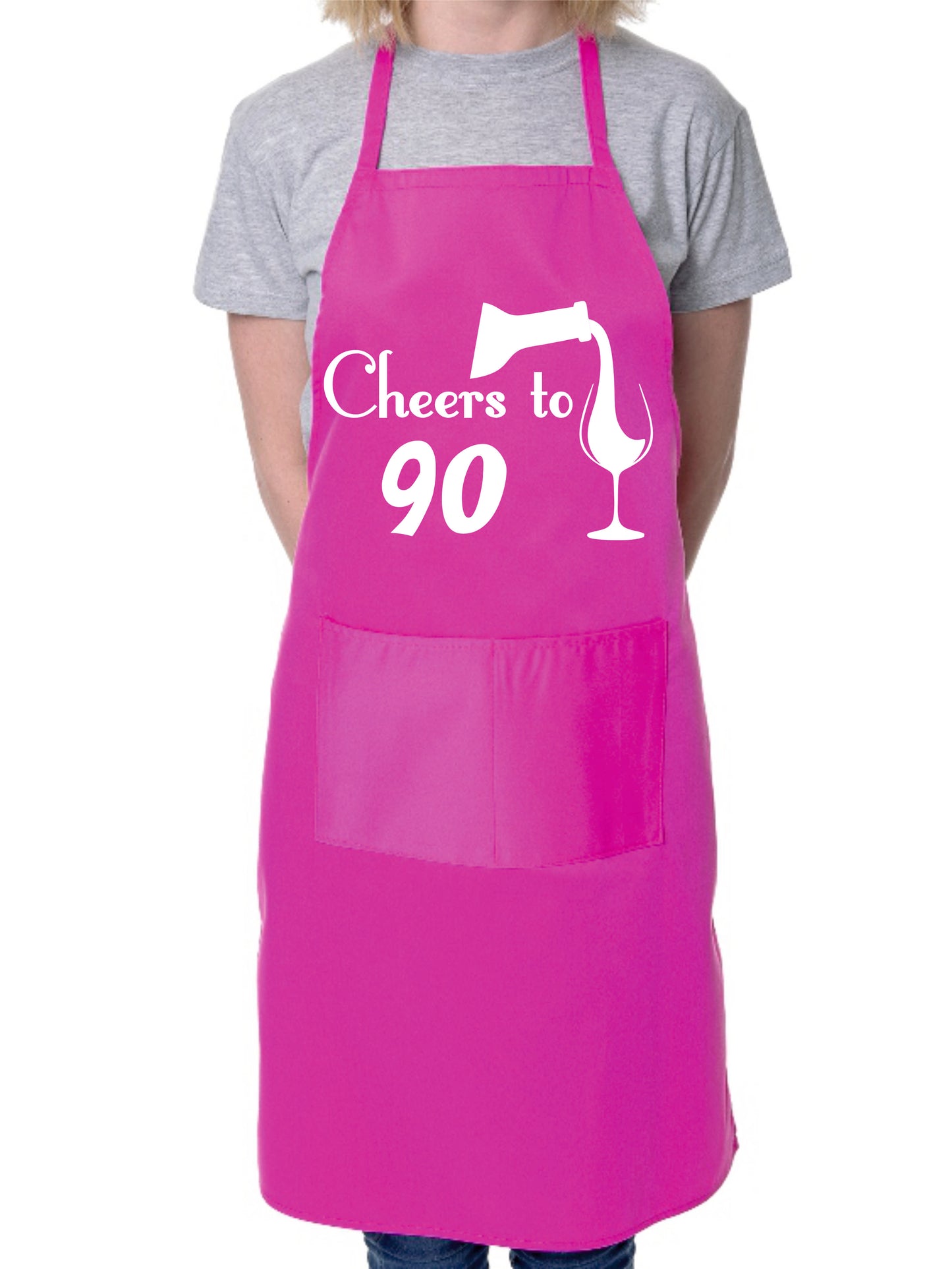 90th Birthday Apron Cheers to 90 Apron Novelty Baking BBQ Cooking Gift