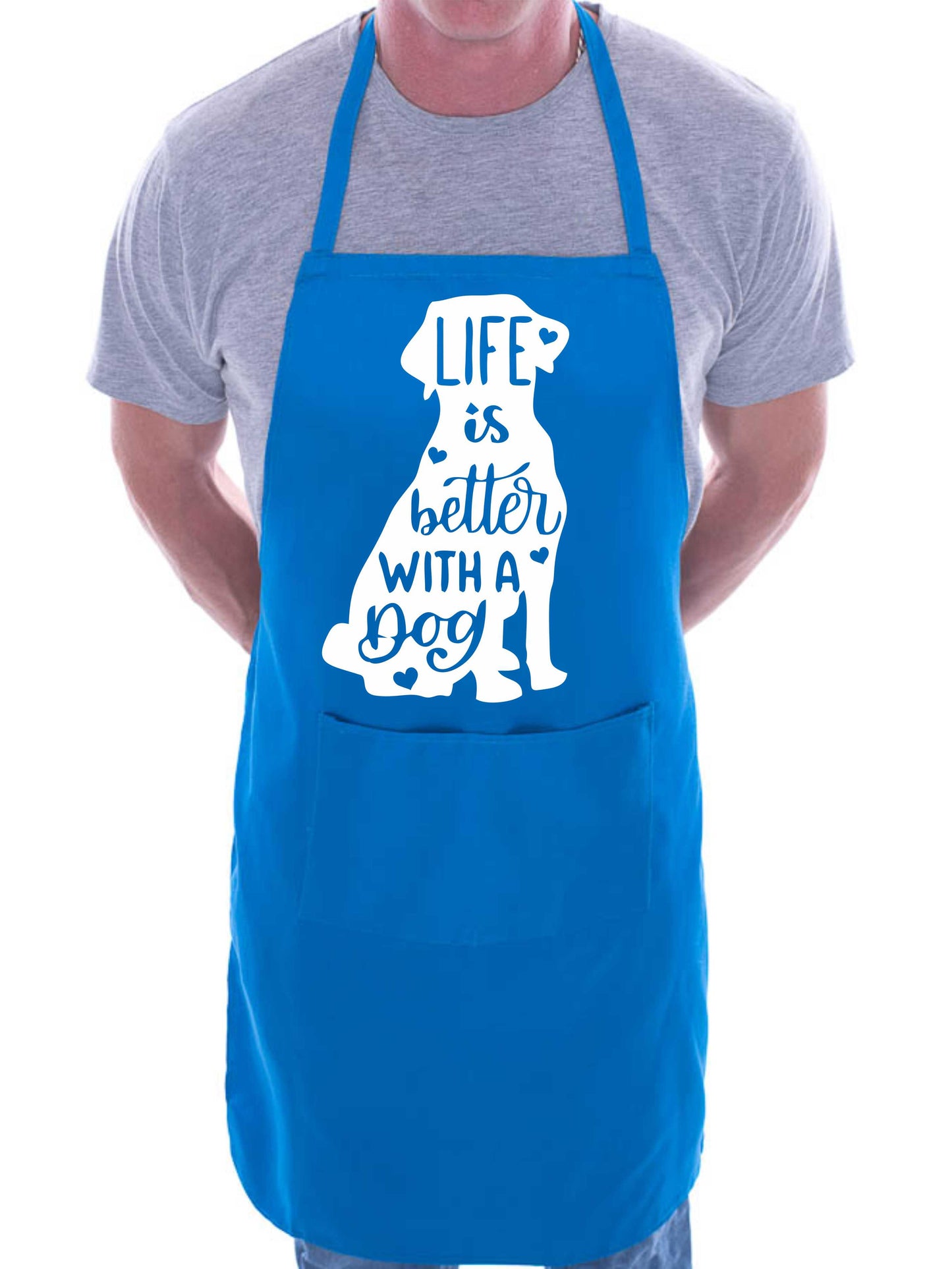 Life Is Better With A Dog Apron Dog Lover Novelty Baking BBQ Cooking