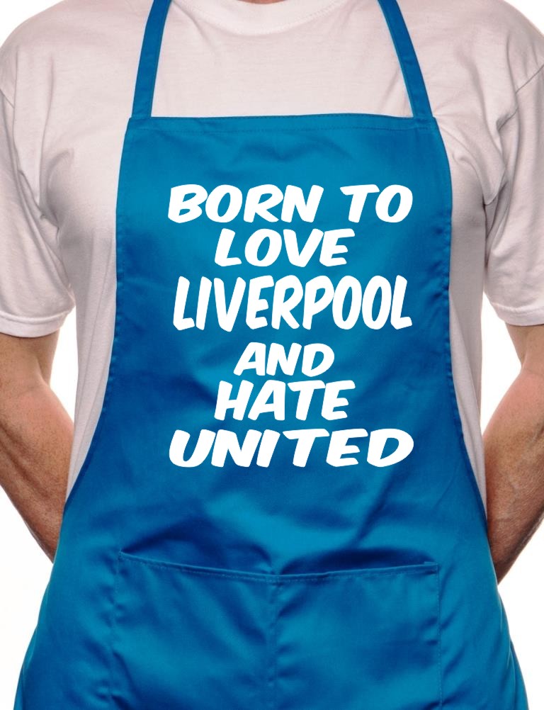 Love Liverpool Hate Man Utd Football BBQ Cooking Apron