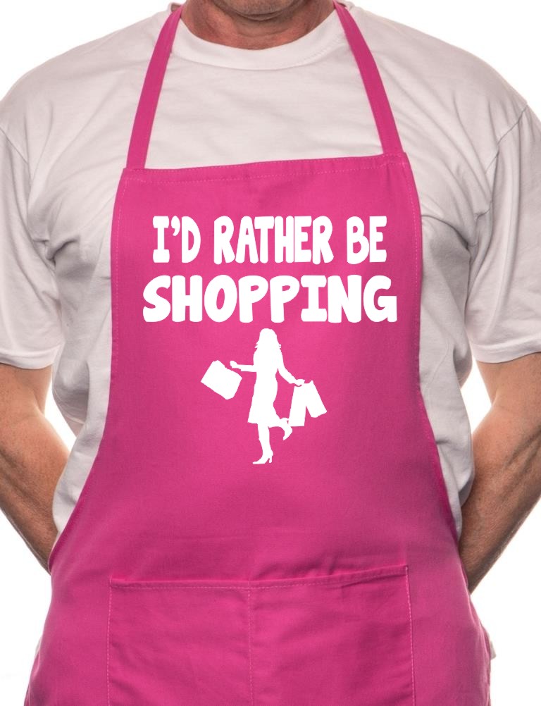 I'd Rather Be Shopping BBQ Cooking Apron