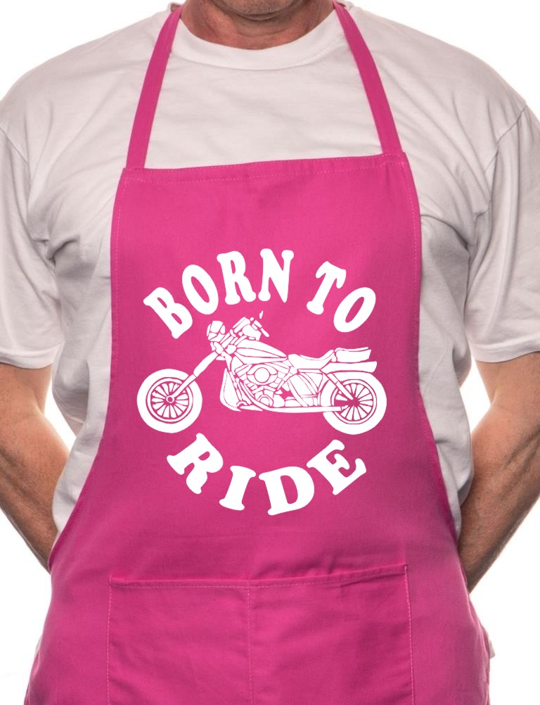 Adult Born To Ride Motorbike BBQ Cooking Funny Novelty Apron