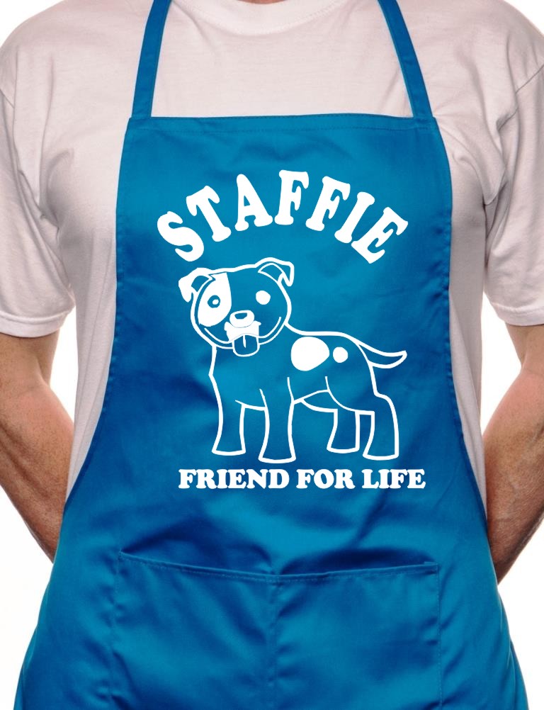 Adult Staffie Dog Lover BBQ Cooking Funny Novelty Apron