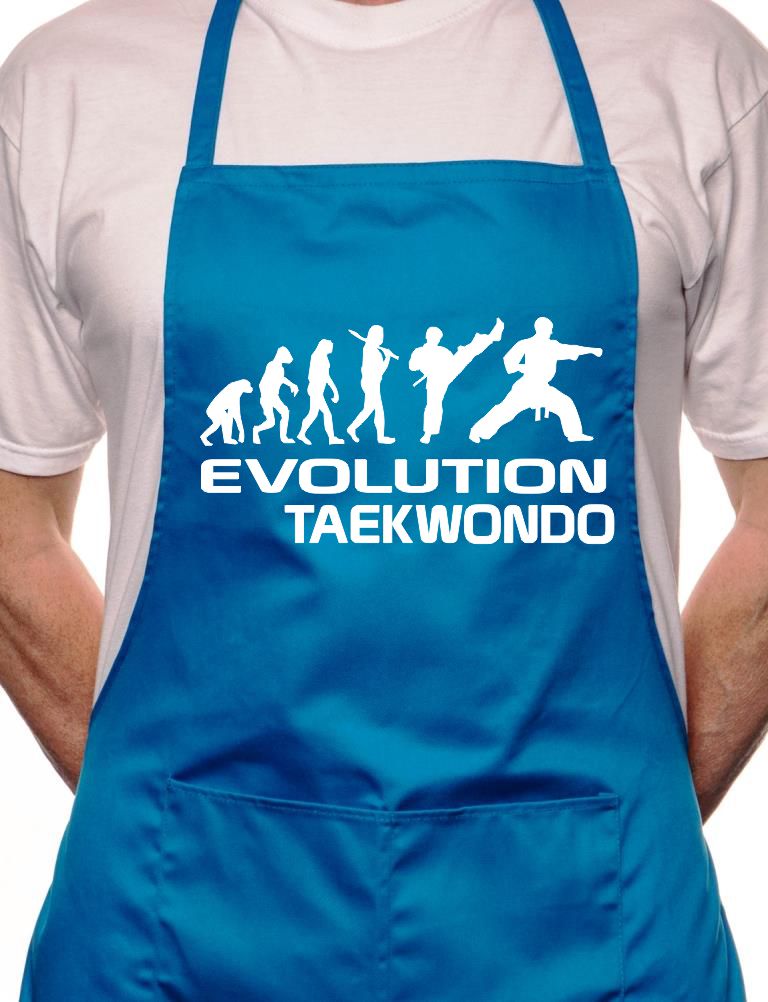 Evolution Of Taekwondo Martial Arts BBQ Cooking Apron