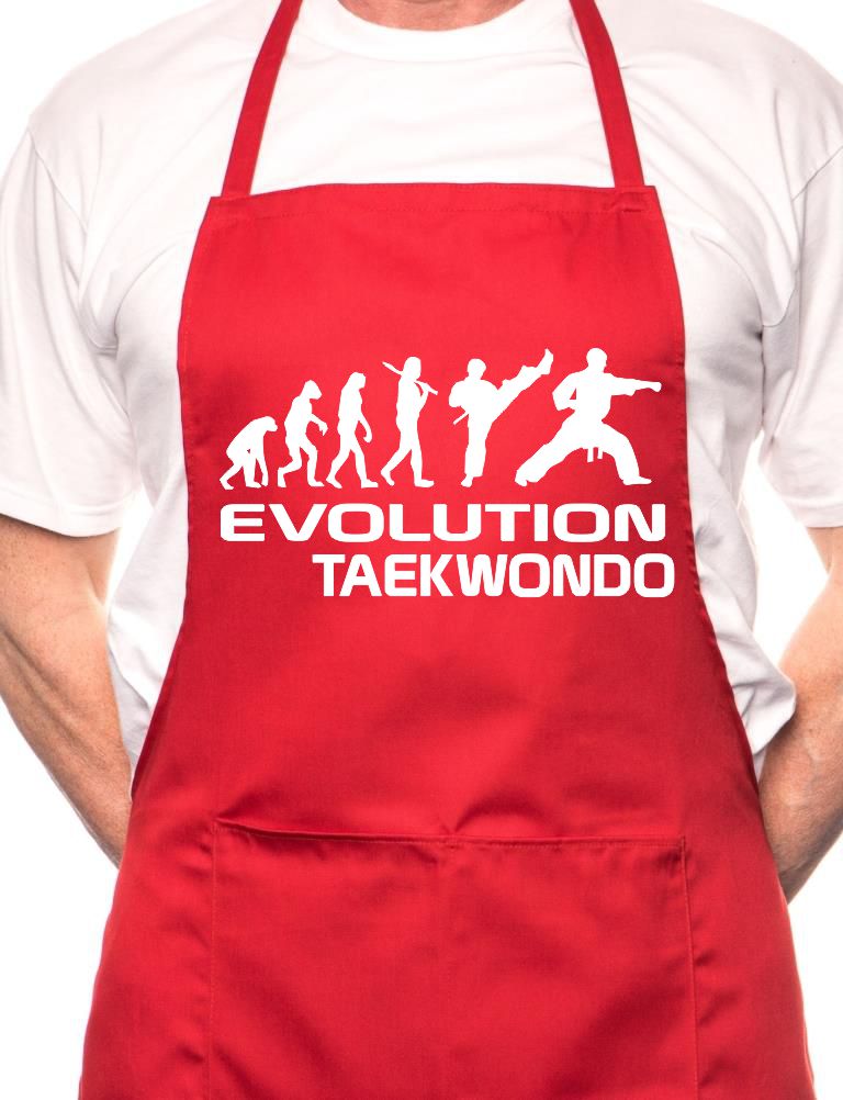 Evolution Of Taekwondo Martial Arts BBQ Cooking Apron