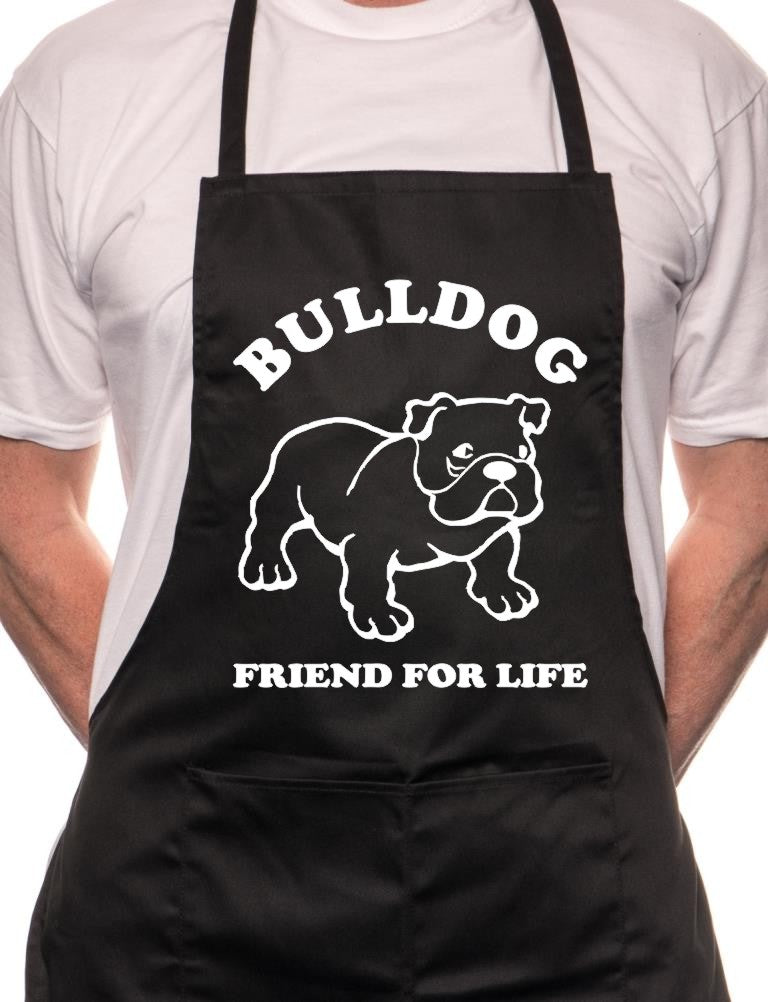 Bulldog Dog Lover BBQ Cooking Apron