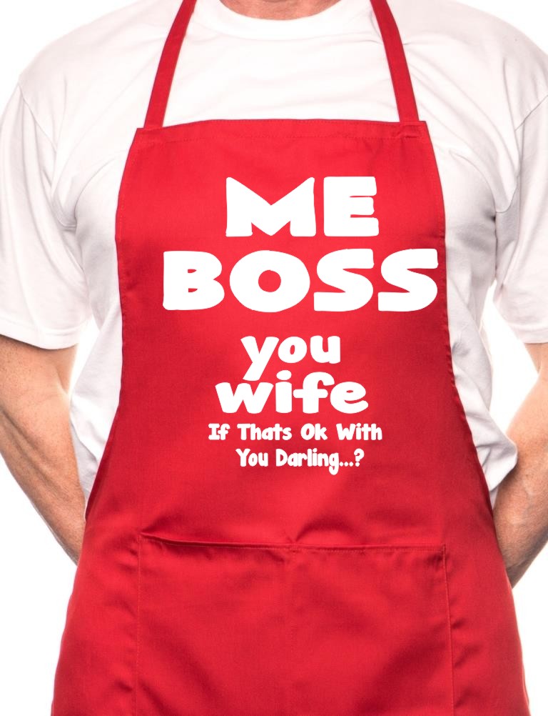 Me Boss You Wife BBQ Cooking Apron