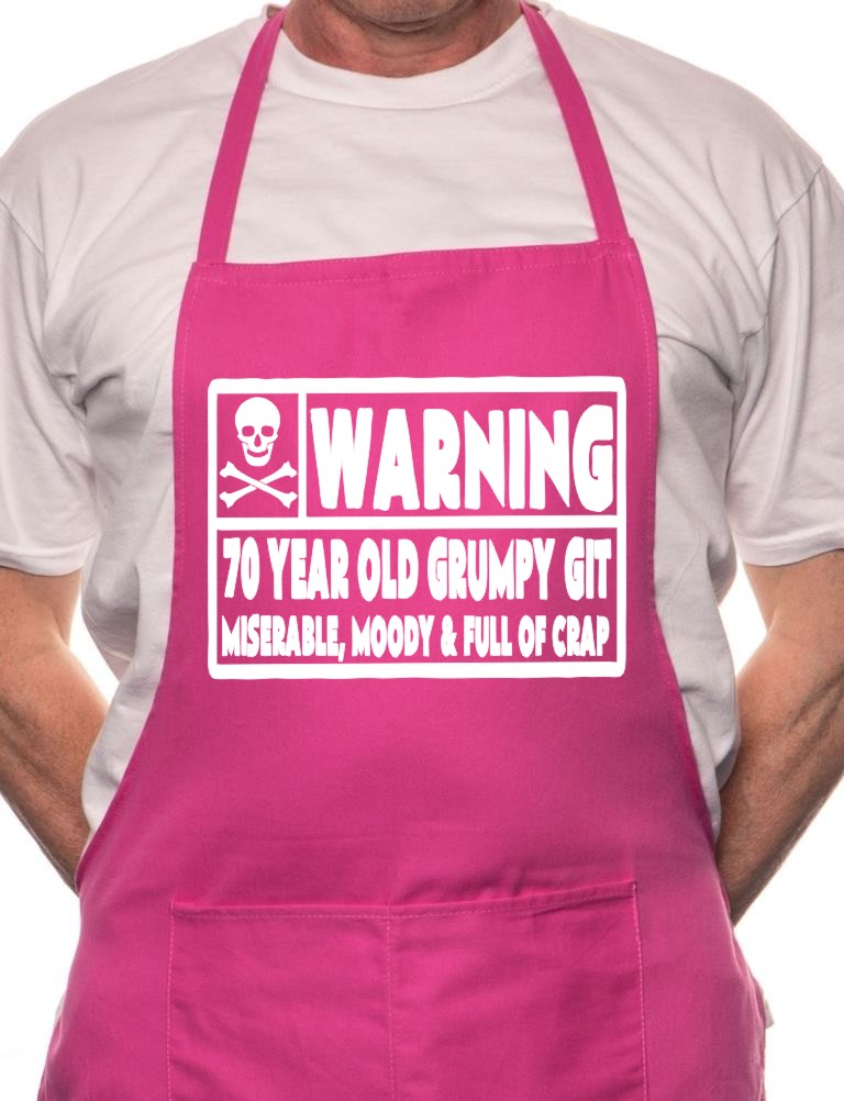 70 Year Old Git 70th Birthday BBQ Cooking Apron