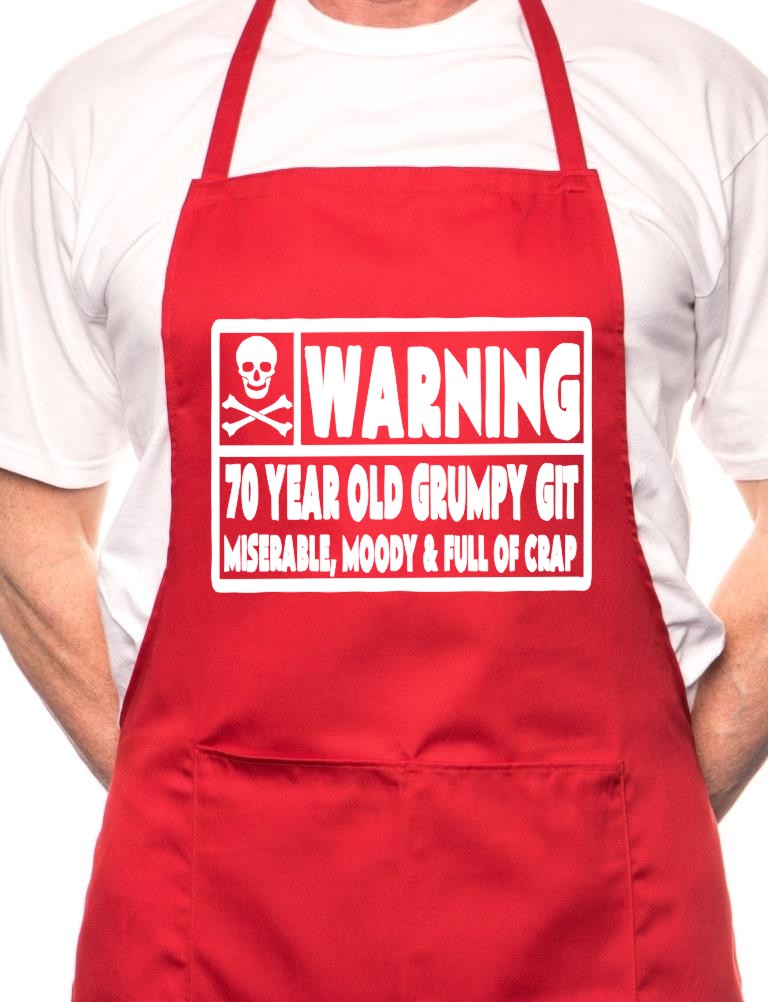 70 Year Old Git 70th Birthday BBQ Cooking Apron
