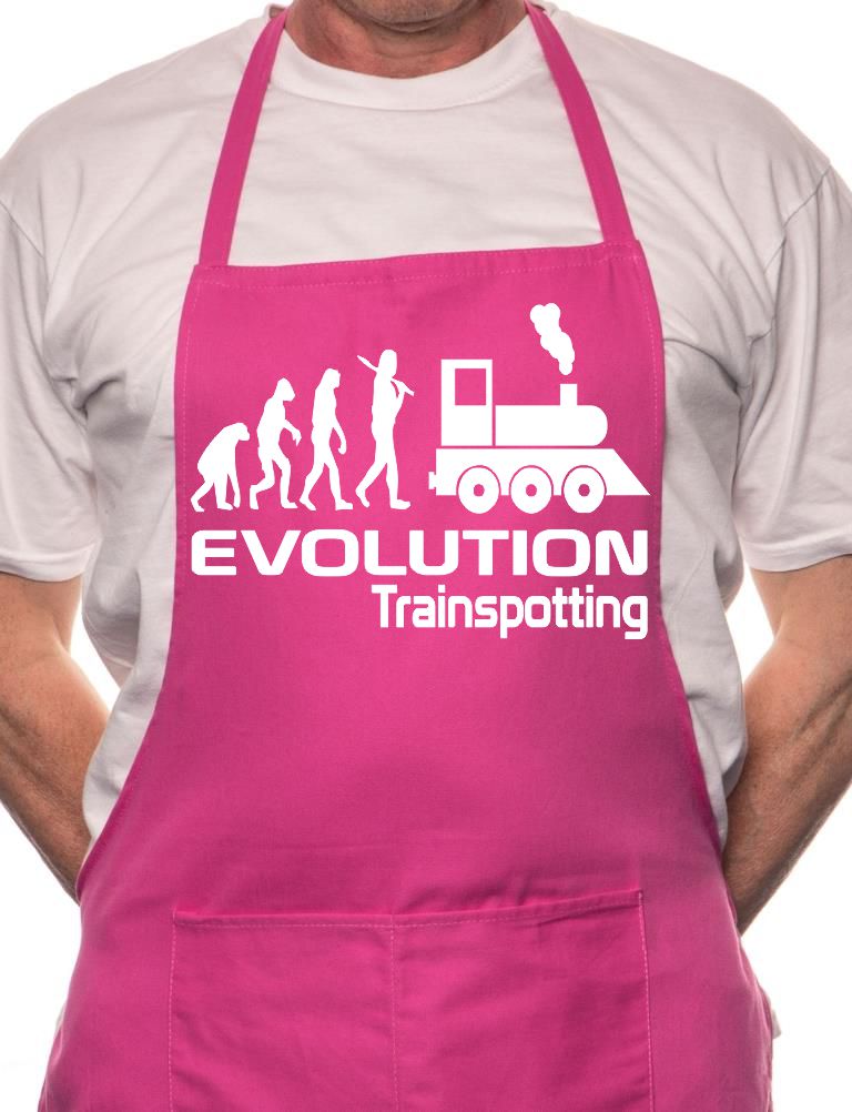 Adult Evolution Of Trainspotting BBQ Cooking Funny Novelty Apron