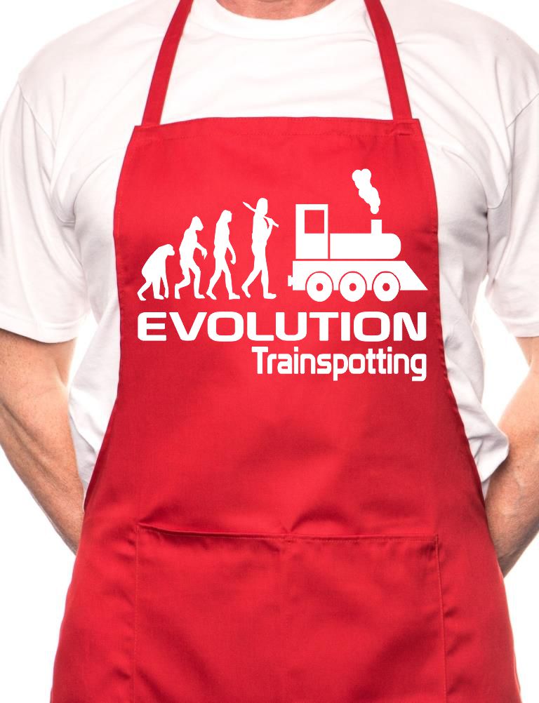 Adult Evolution Of Trainspotting BBQ Cooking Funny Novelty Apron