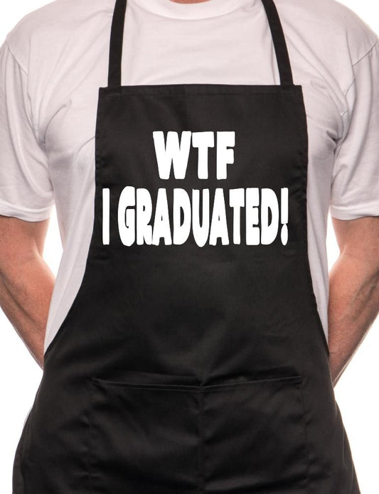 Adult I Graduated Graduation BBQ Cooking Funny Novelty Apron