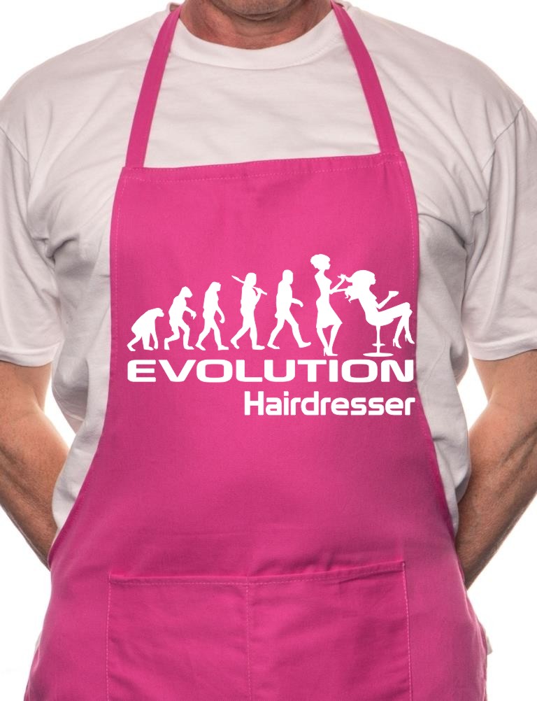 Adult Evolution Of A Hairdresser BBQ Cooking Funny Novelty Apron