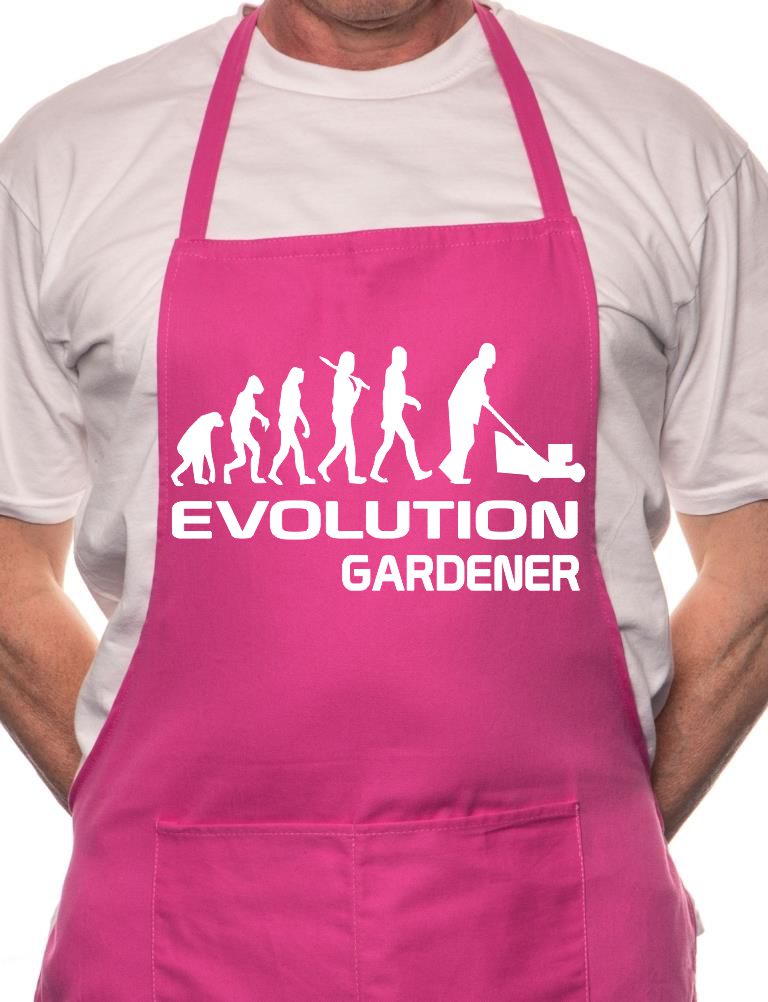 Adult Evolution Of A Gardener BBQ Cooking Funny Novelty Apron