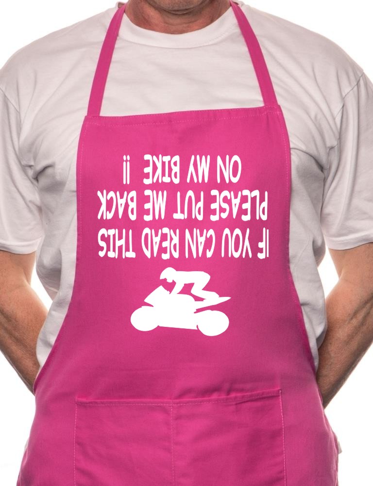 Adult If You Can Read This Motorbike BBQ Cooking Funny Novelty Apron