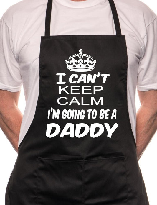 Adult Can't Keep Calm Becoming Daddy BBQ Cooking Funny Novelty Apron