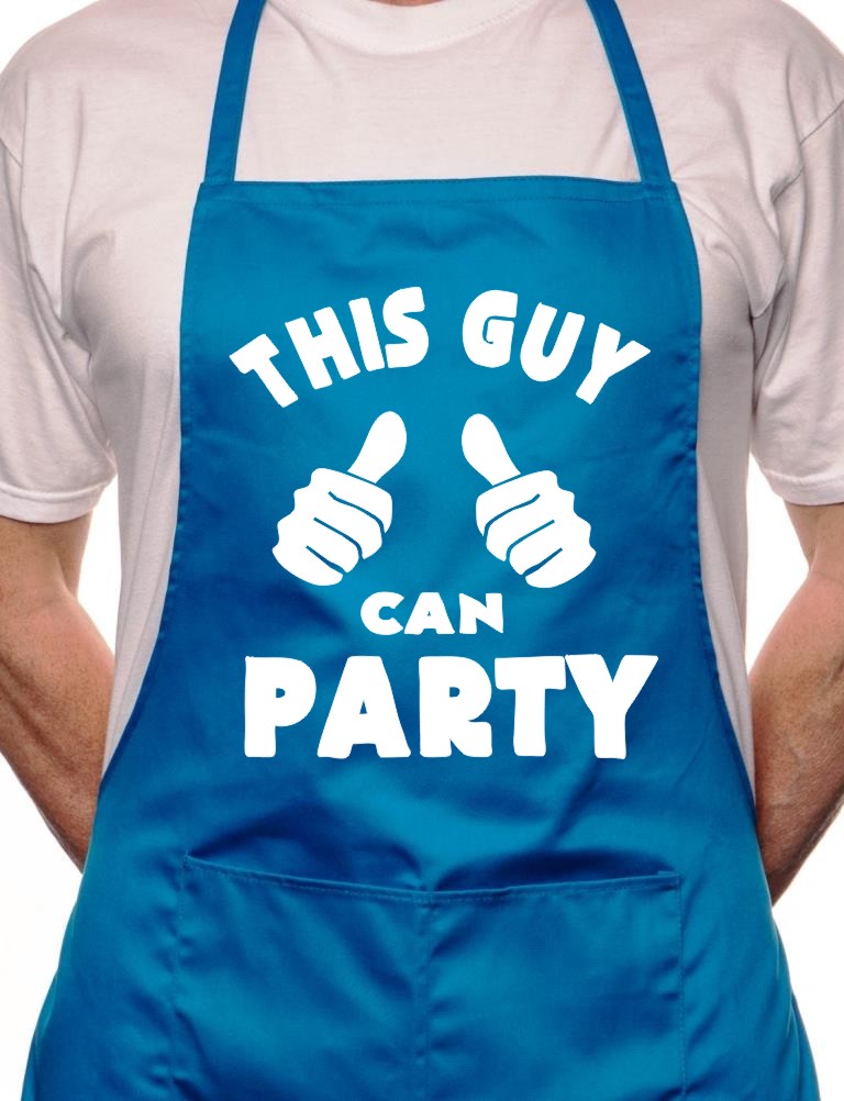 Adult This Guy Can Party BBQ Cooking Funny Novelty Apron