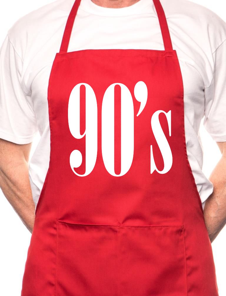 Adult The 90's Nineties Music BBQ Cooking Funny Novelty Apron