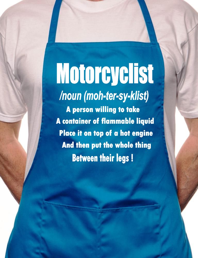 Motorcyclist Definition Of BBQ Cooking Apron