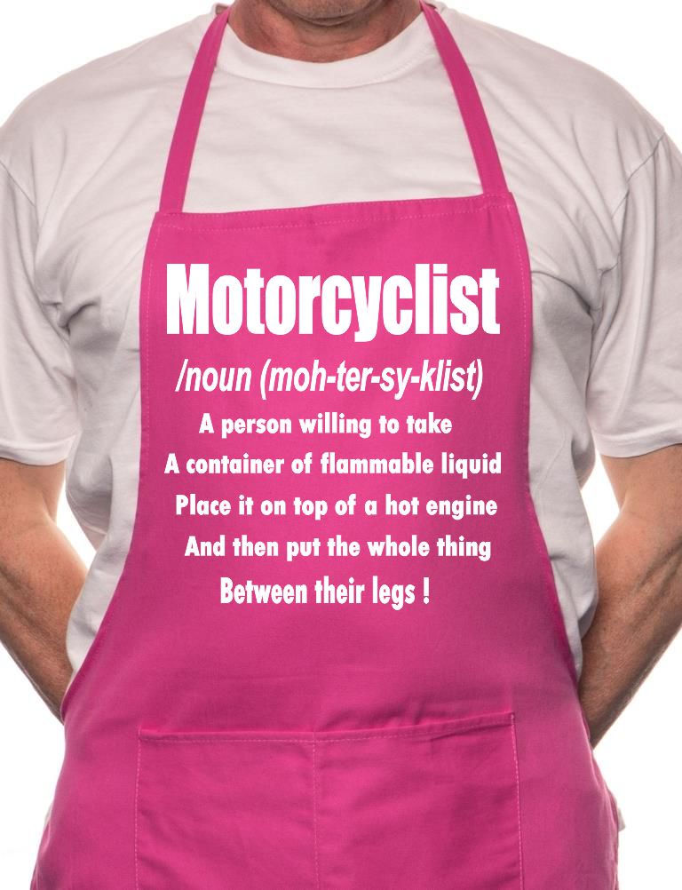 Motorcyclist Definition Of BBQ Cooking Apron