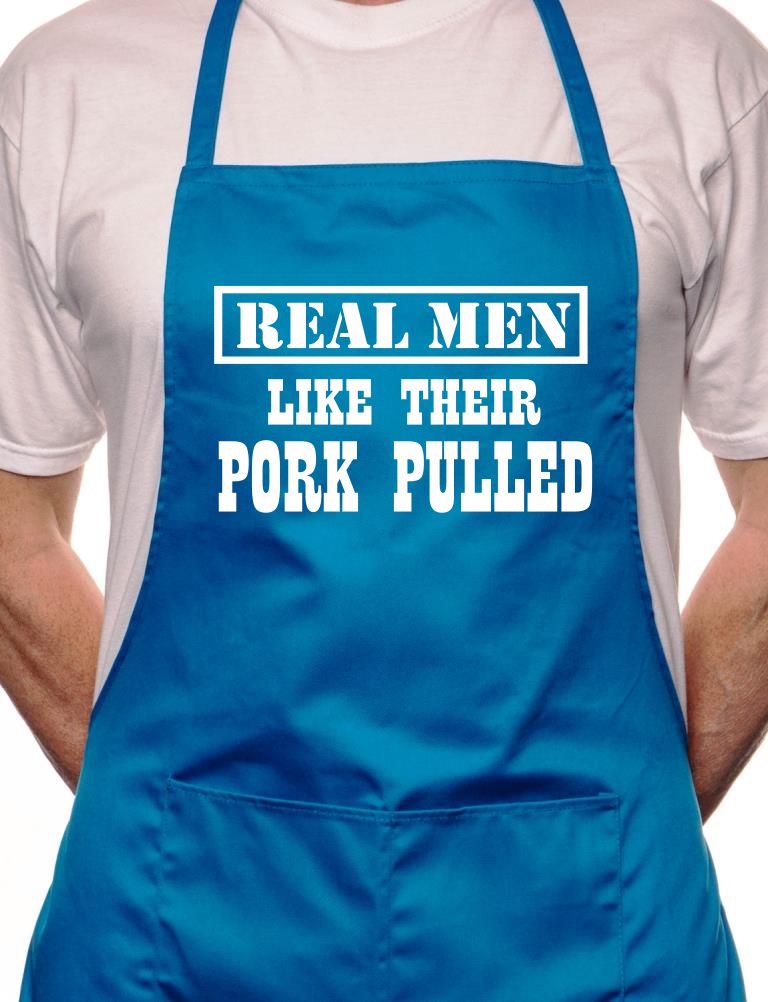 Real Men Like Pork Funny BBQ Cooking Novelty Apron