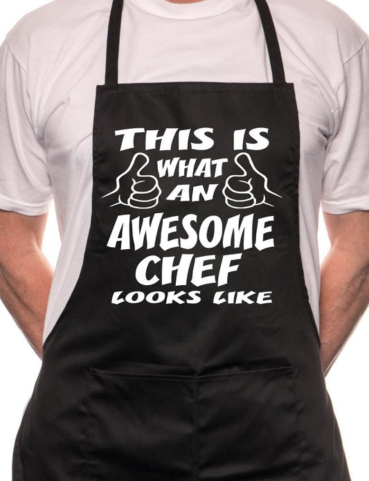 Awesome Chef Fathers Day BBQ Cooking Apron