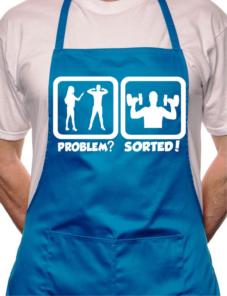 Problem Sorted Gone To Gym BBQ Cooking Novelty Apron