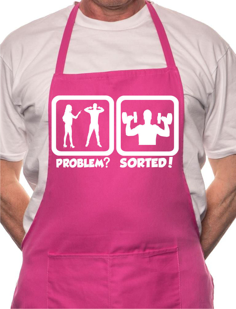 Problem Sorted Gone To Gym BBQ Cooking Novelty Apron