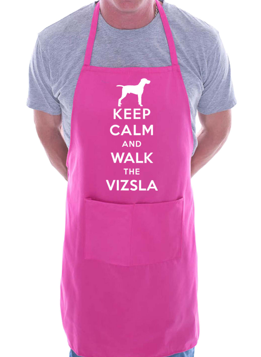 Keep Calm and Walk The Visla Dog Funny BBQ Novelty Cooking Apron