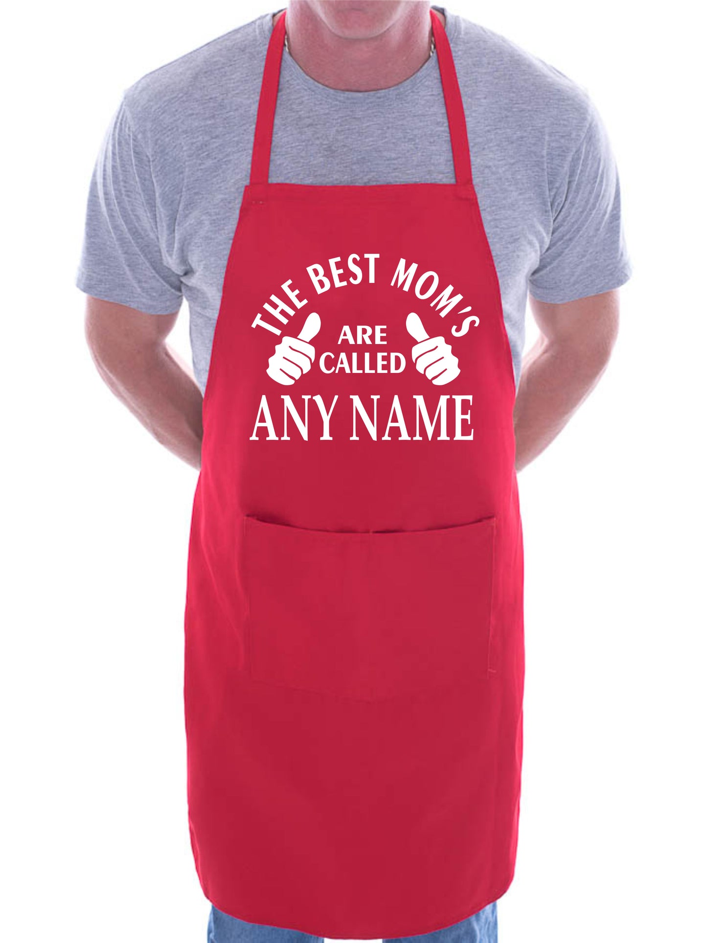 Personalised BBQ Apron Best Mom's Are Called Mothers Day Gift Any Name