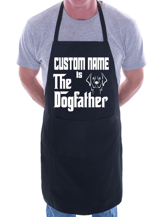 The Dogfather Apron Custom Name Pet Lover Gift Personalised BBQ Dog Lover