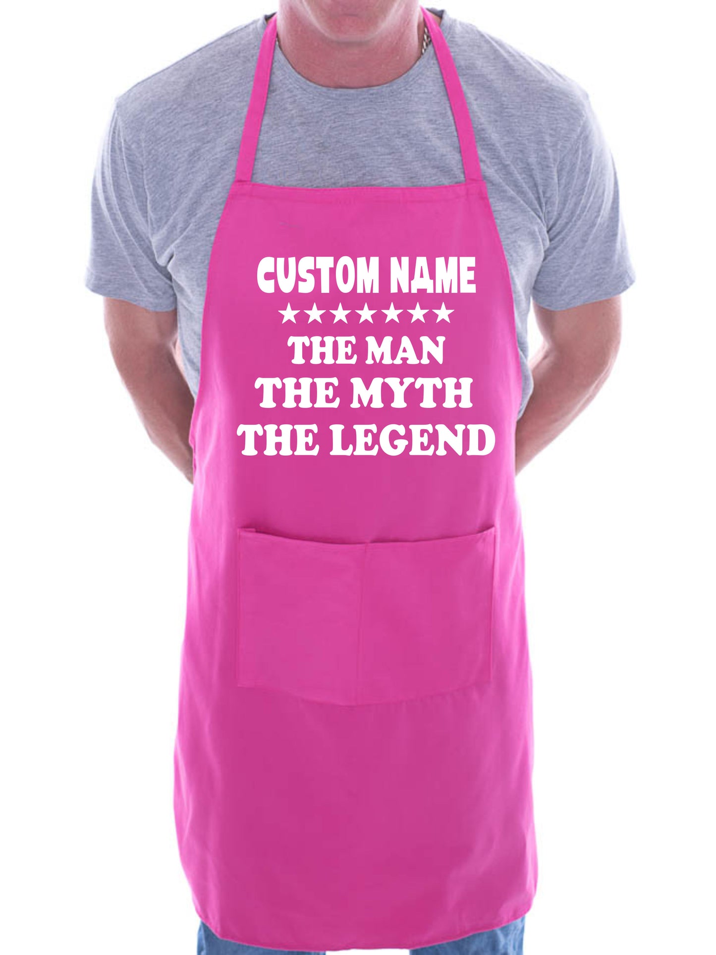 Personalise This Apron The Man The Myth Custom Name Here Birthday Present