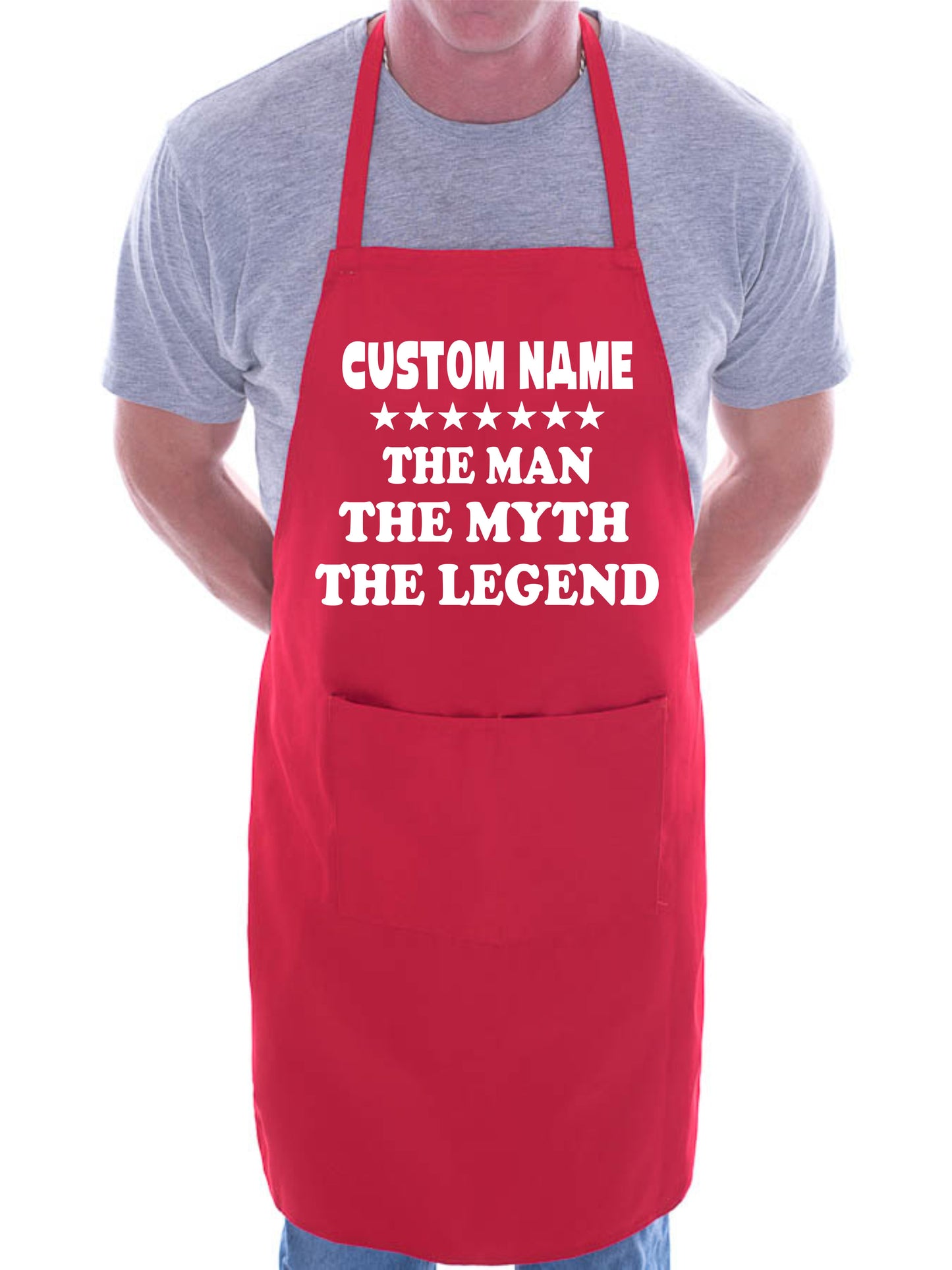 Personalise This Apron The Man The Myth Custom Name Here Birthday Present