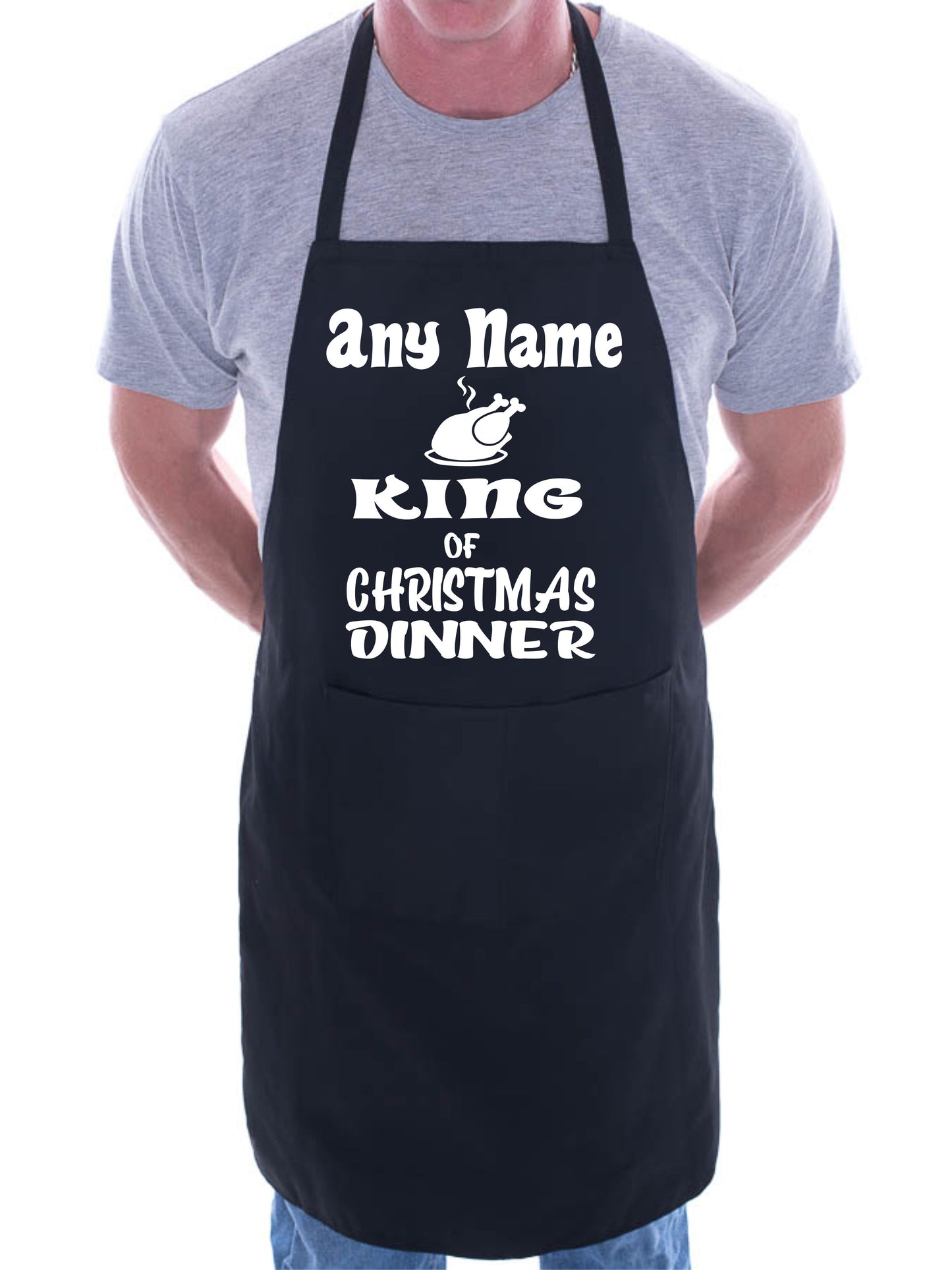 Any Name King Of Christmas Apron Any Name Xmas Gift Adult Personalised BBQ