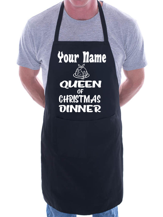 Your Name Queen Of Christmas Apron Any Name Xmas Gift Personalised
