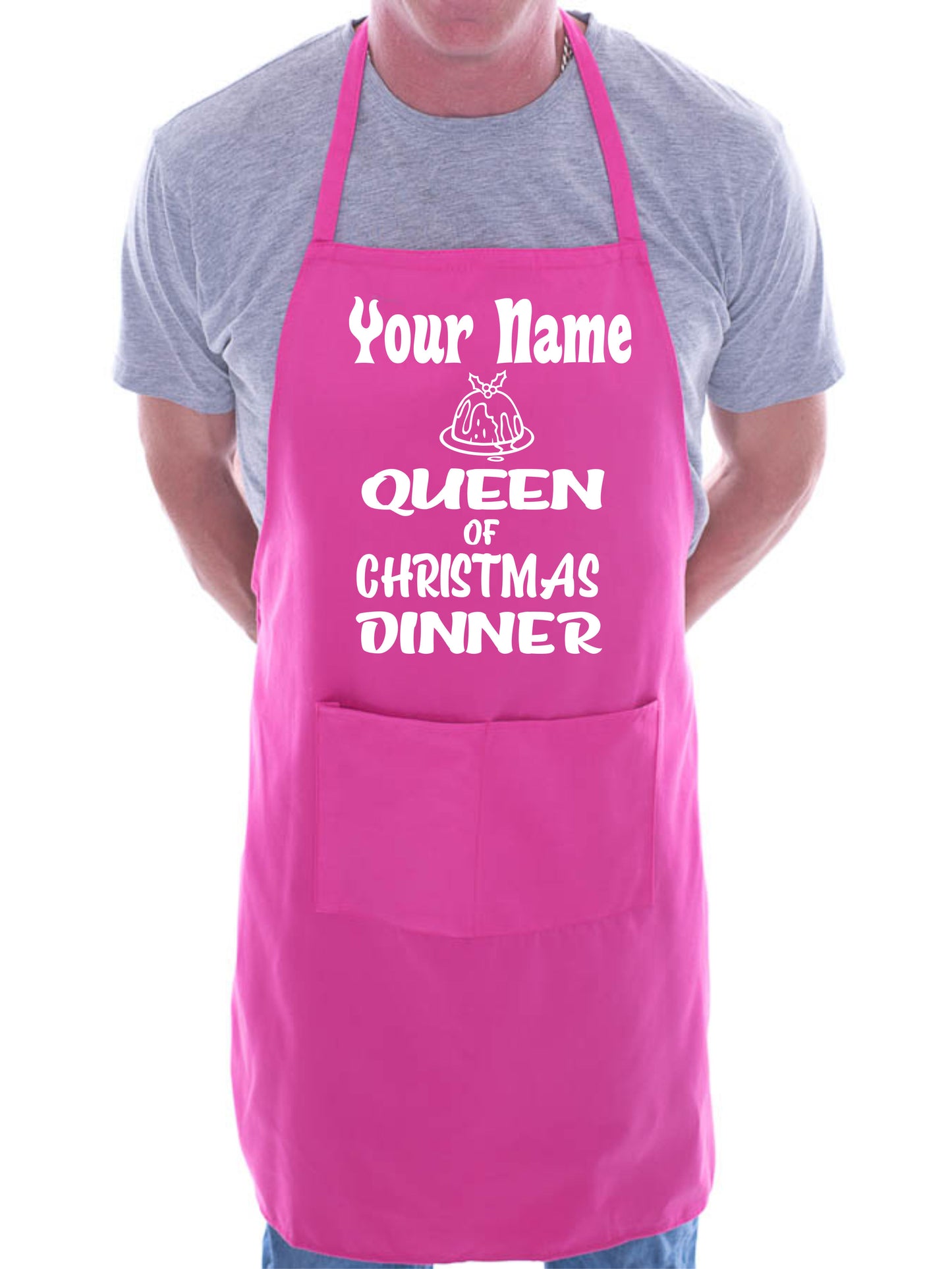 Your Name Queen Of Christmas Apron Any Name Xmas Gift Personalised