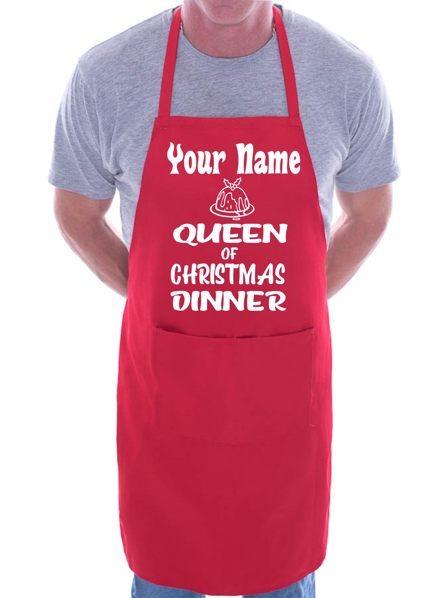 Your Name Queen Of Christmas Apron Any Name Xmas Gift Personalised