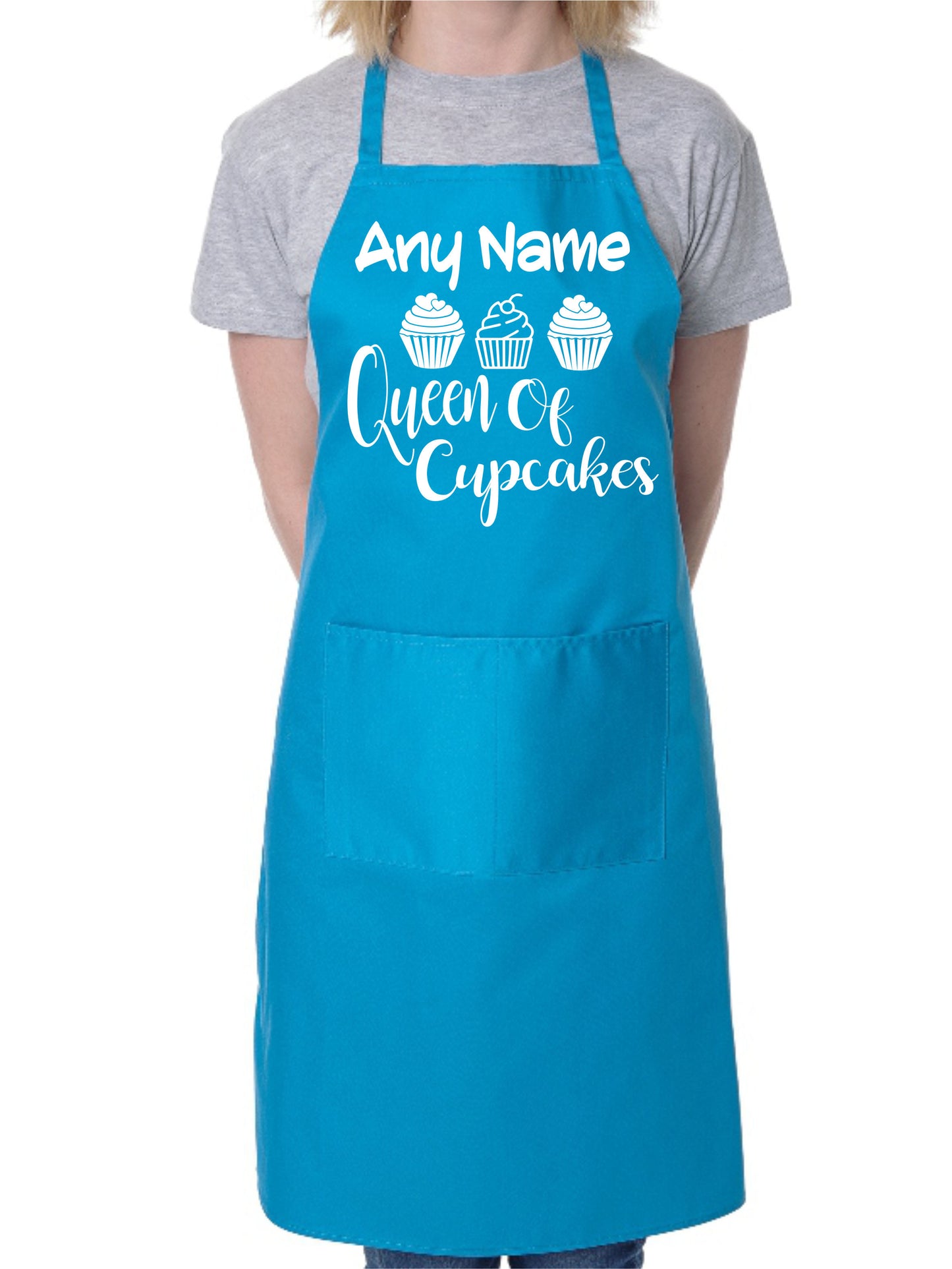 Personalised Apron Queen Of Cupcakes your Name Here Baking Cooking