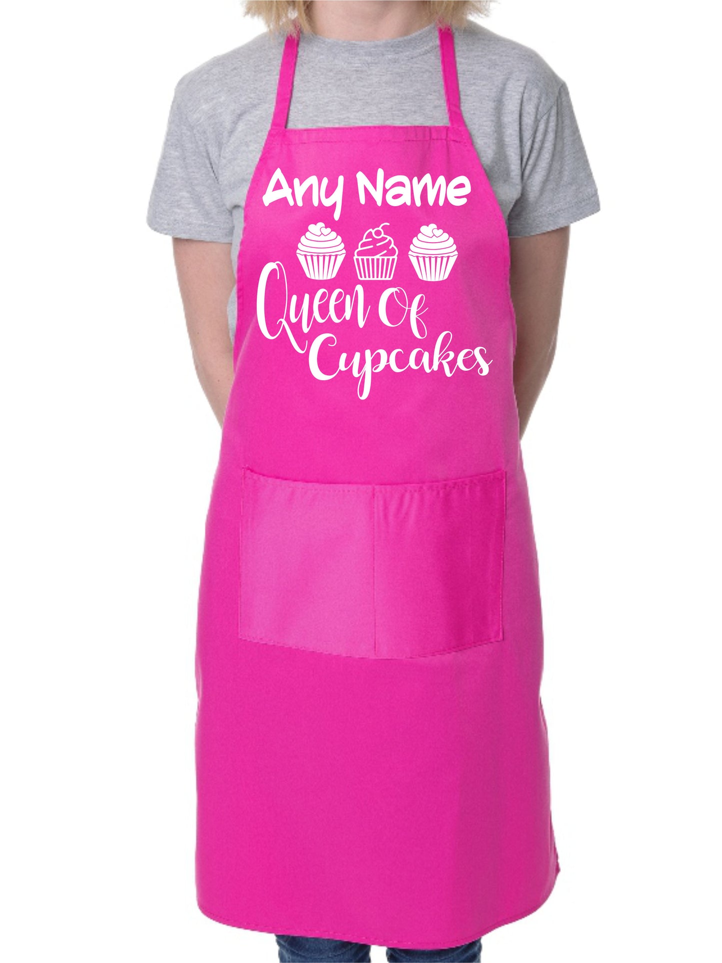Personalised Apron Queen Of Cupcakes your Name Here Baking Cooking