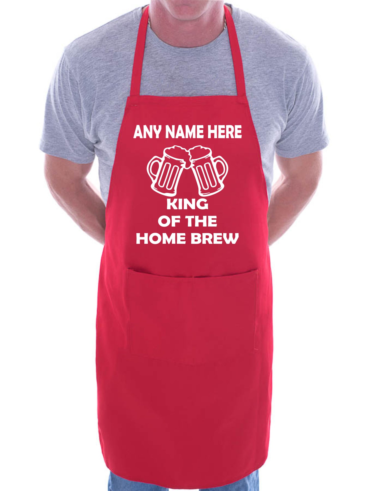 King Of Homebrew Customise This Apron Add Name Here BBQ Baking Cooking