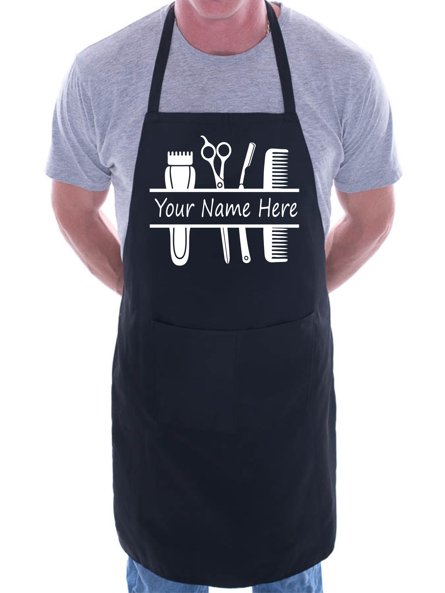 Personalise This Apron Barber Shop Add Name Or Company Name Here