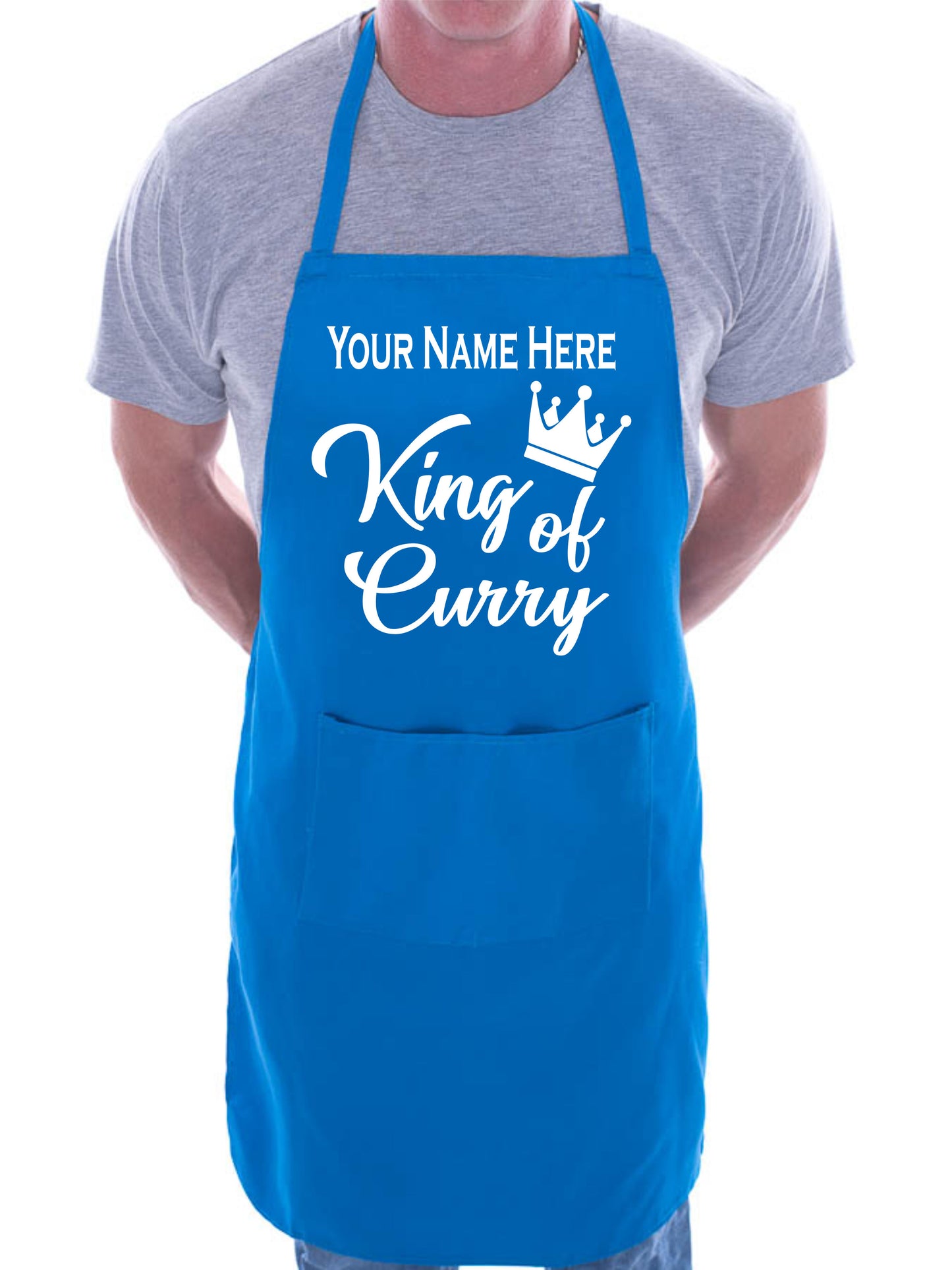 Personalise This Apron King Of Curry Any Name Here BBQ Cooking Apron
