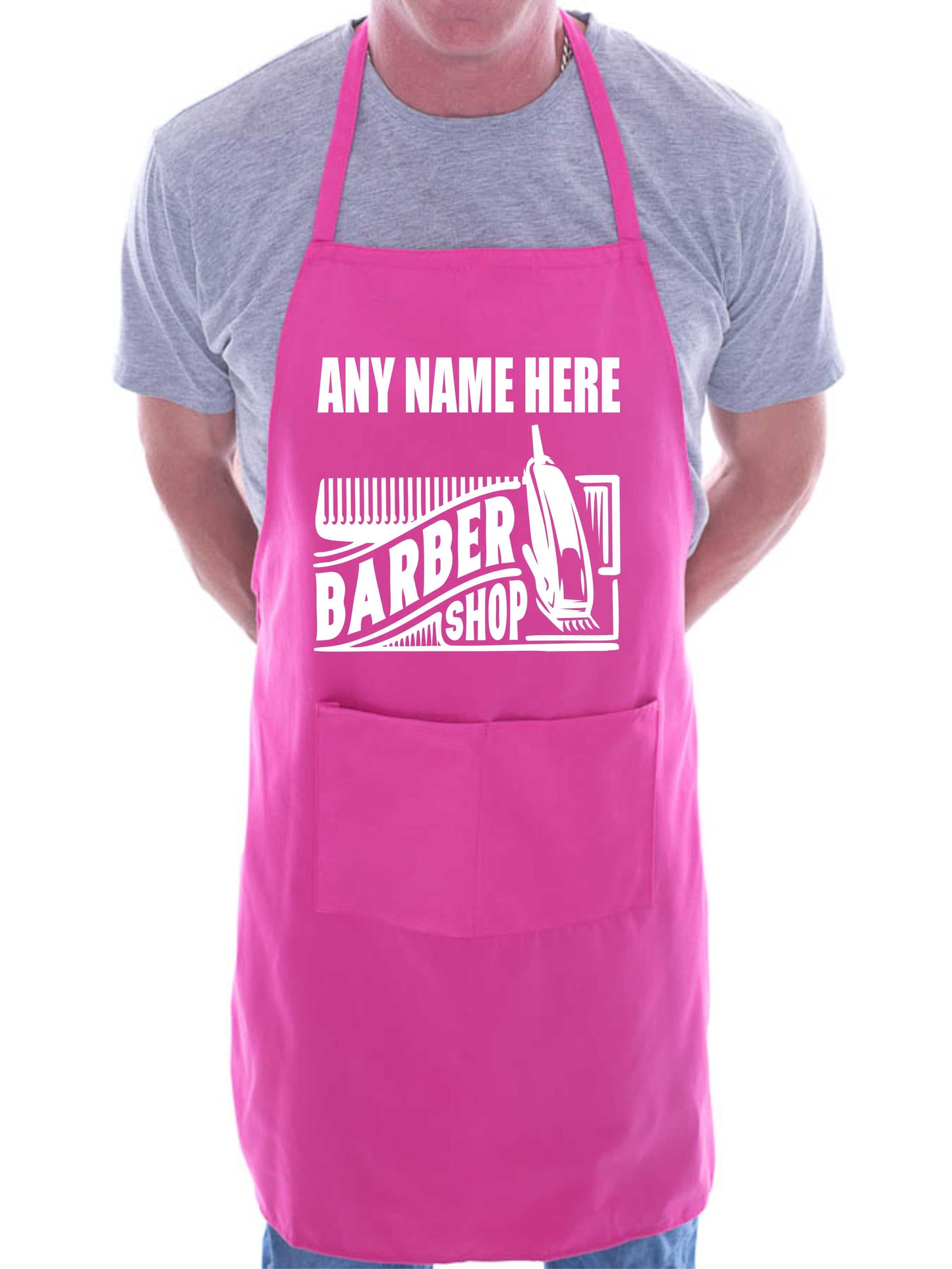 Personalised Apron Barber Your Name Here Name Barber Shop